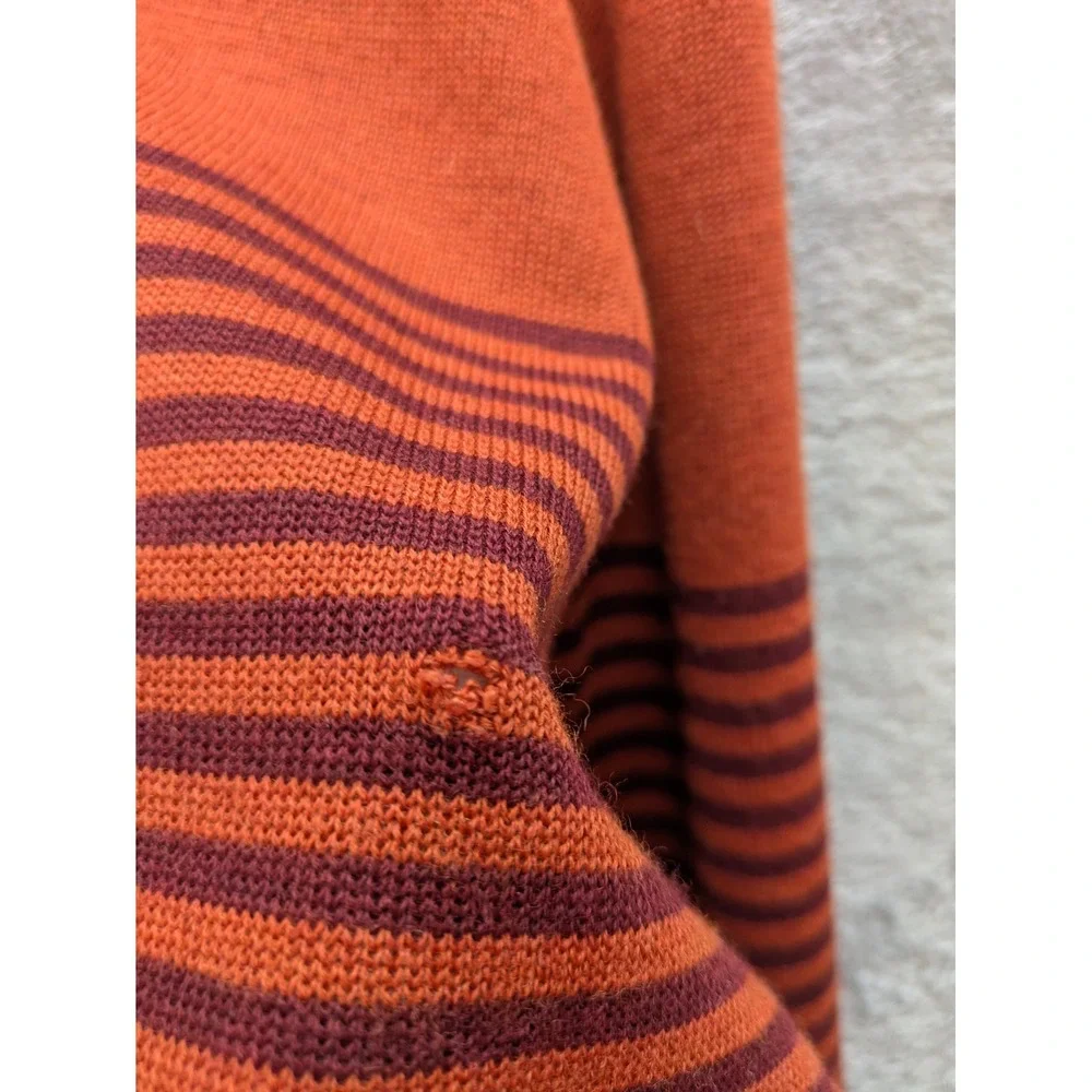 Patagonia Quarter Zip Sweater Mens XL Orange Striped Gorpcore‎